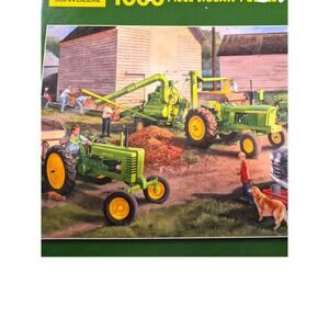 John Deere Tractor Farm Shelling Days 1000-Piece Jigsaw Puzzle Tractors Farm